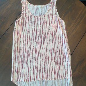 Pink and White tank top